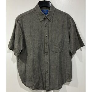 Pendleton Country Traditionals S/S Button Down Shirt Men's Large Tan Black